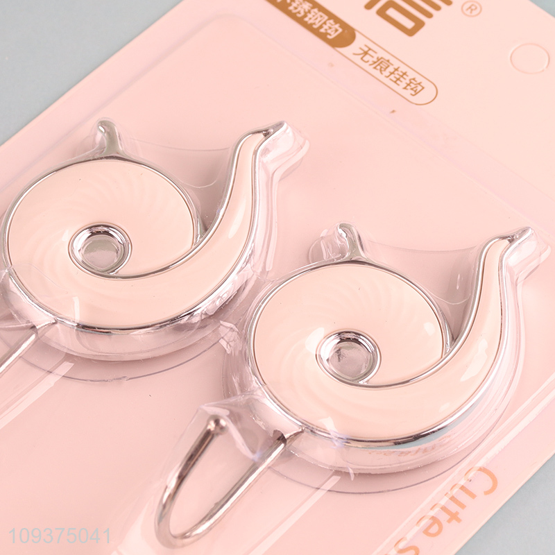Good price 2pcs sticky hook wall hooks for bathroom kitchen