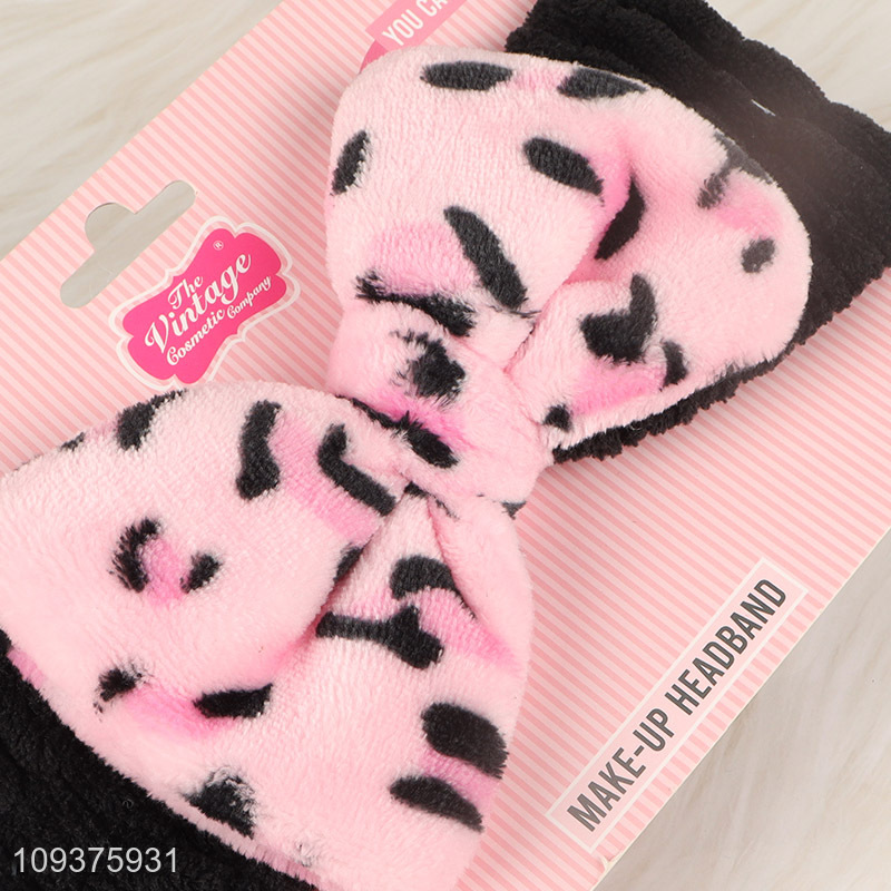 China wholesale soft plush makeup headband for girls