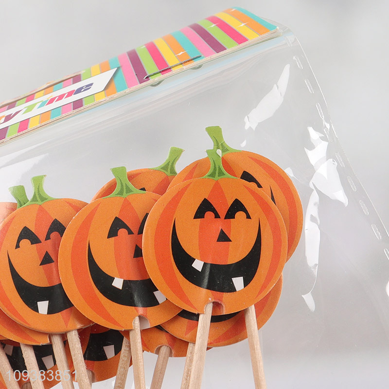 Low price pumpkin shape cupcake topper cake topper