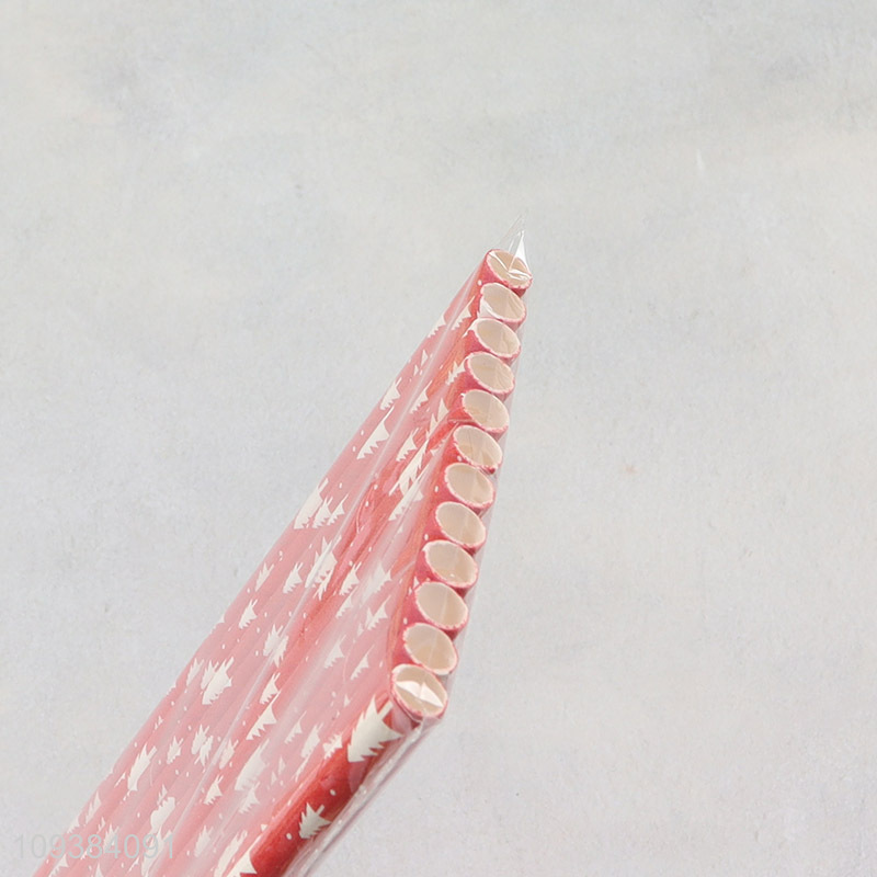 Hot selling Christmas disposable straw paper straw