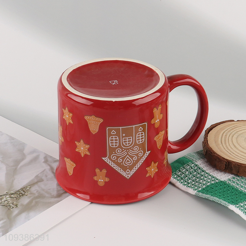 Top sale red ceramic water cup drinking cup wholesale
