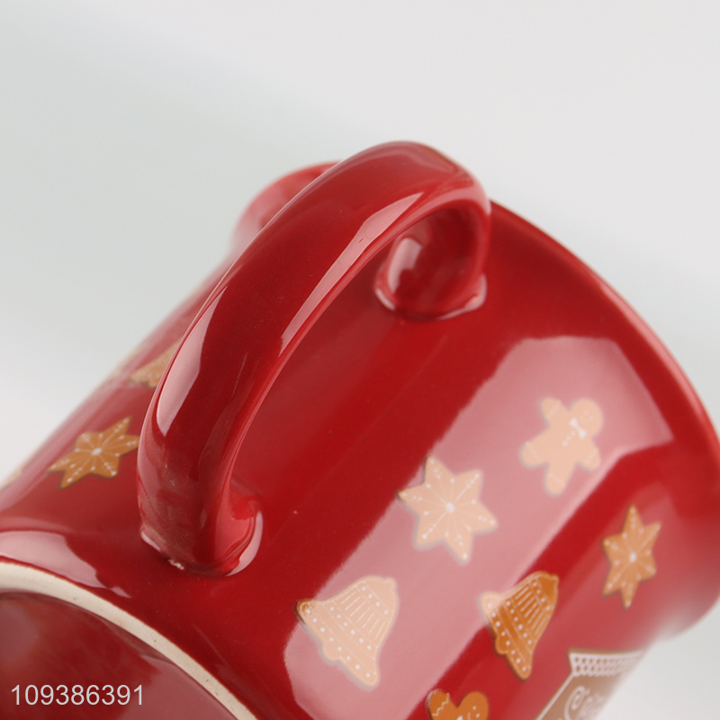 Top sale red ceramic water cup drinking cup wholesale