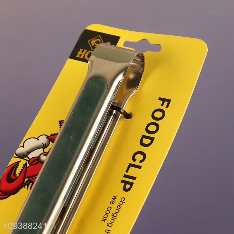 Top quality kitchen stainless steel food tongs food clips