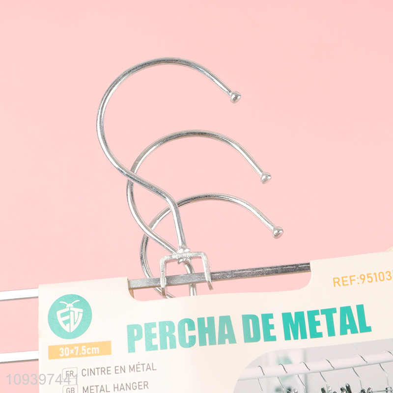 China wholesale 3pcs multifunctional metal trouser hangers