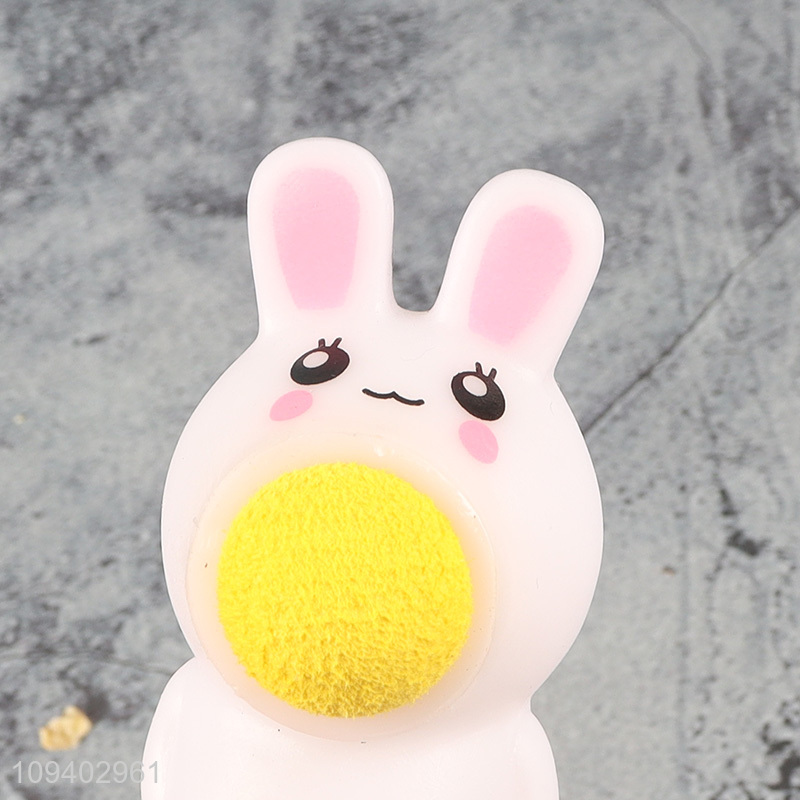 Hot sale cute rabbit squeeze ball popper toys