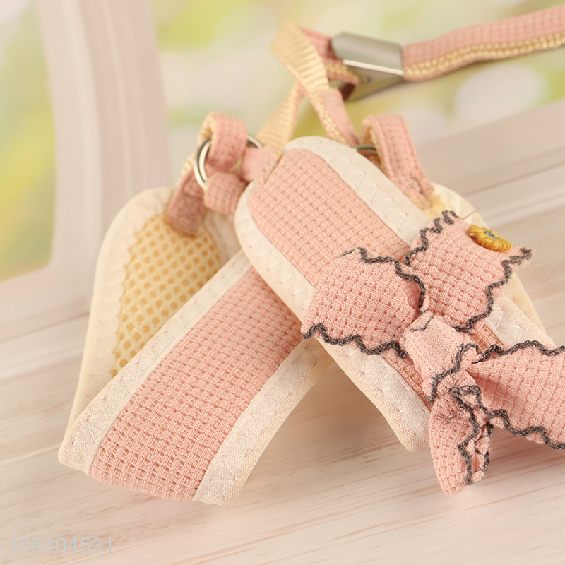 Good sale pink fashion dog harness and leash set