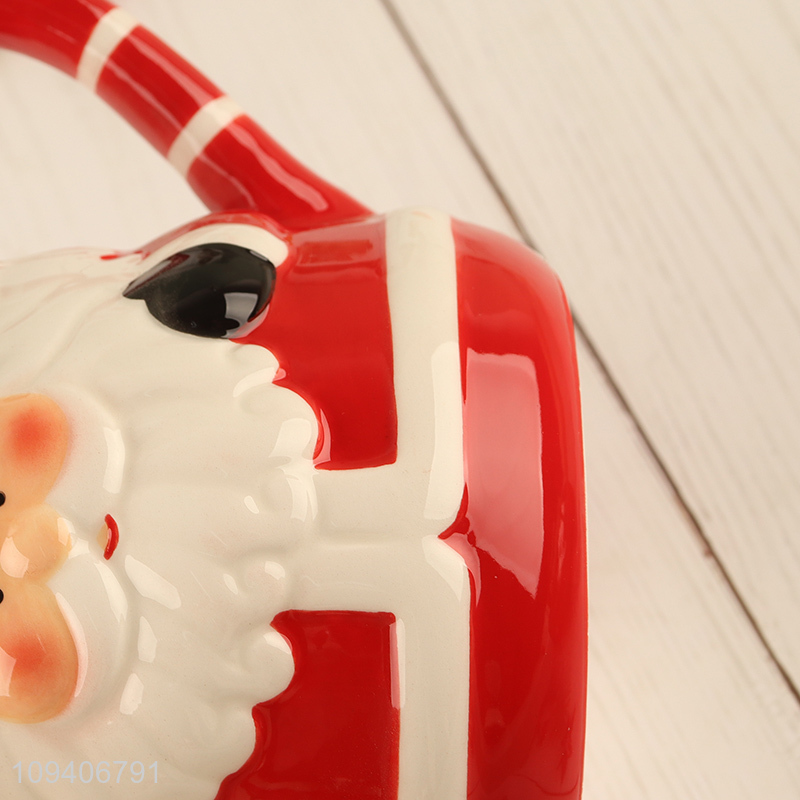 China wholesale Santa Claus ceramic water cup with handle