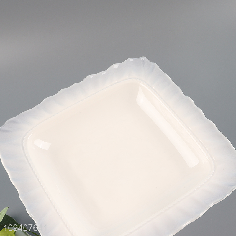 Top selling square tableware ceramic plate wholesale