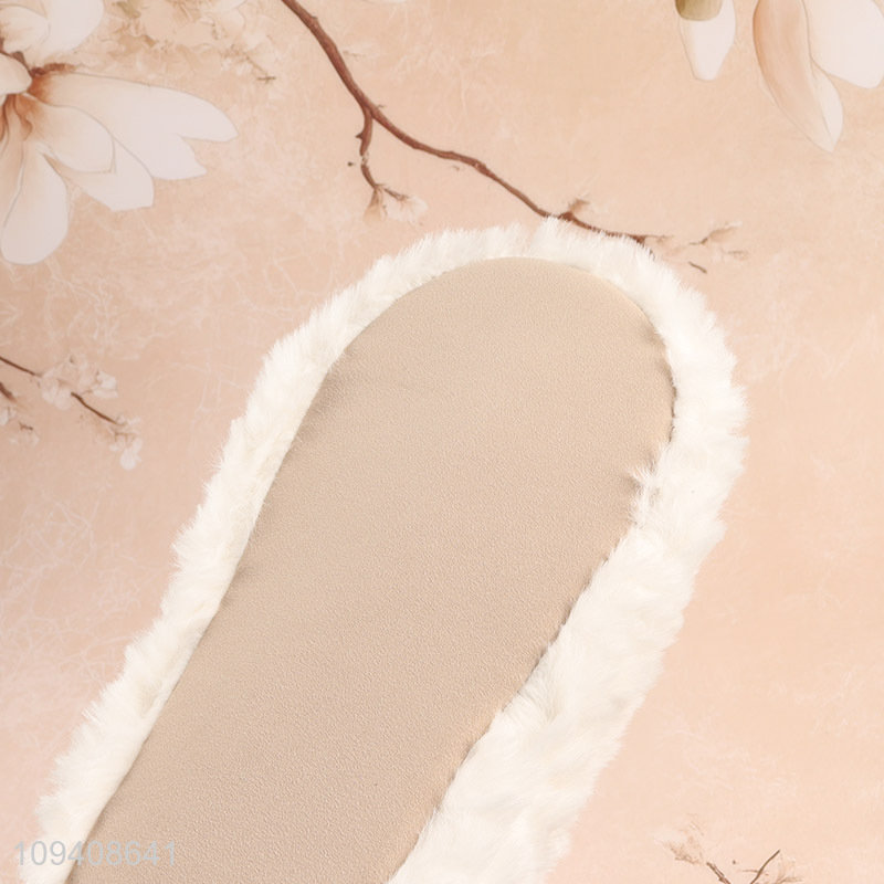 Popular products white plush winter women slippers