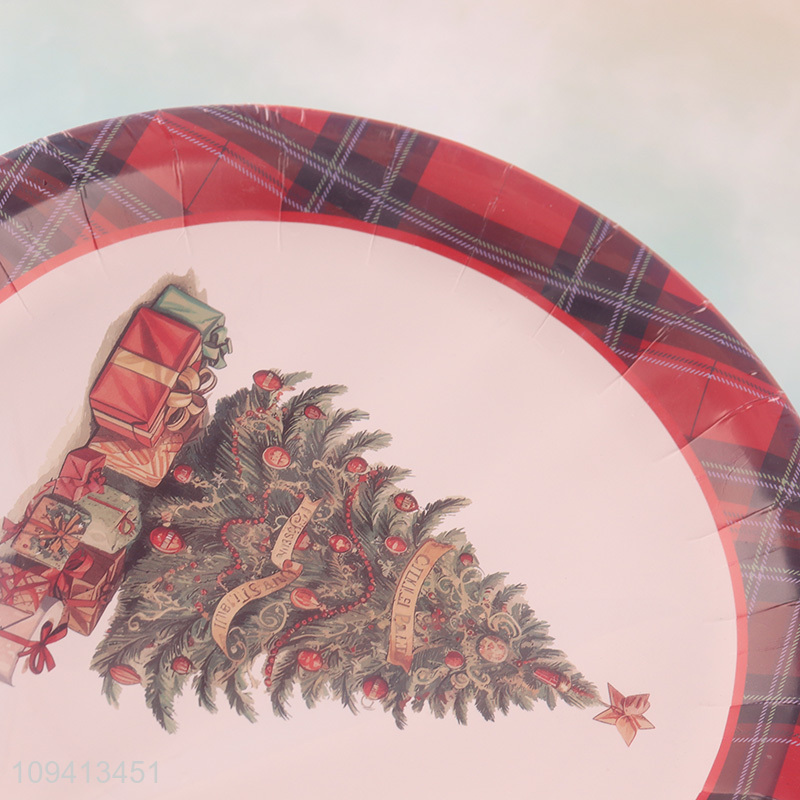 New arrival  round Christmas disposable paper plate
