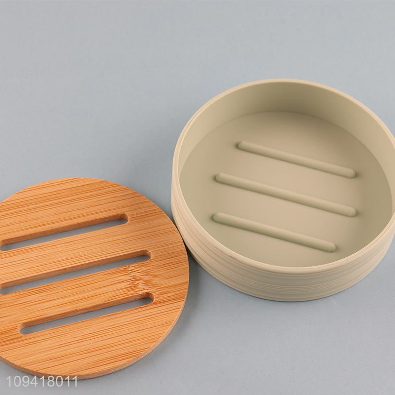Hot Sale 8-Piece Bathroom Accessory Set With Bamboo Lid