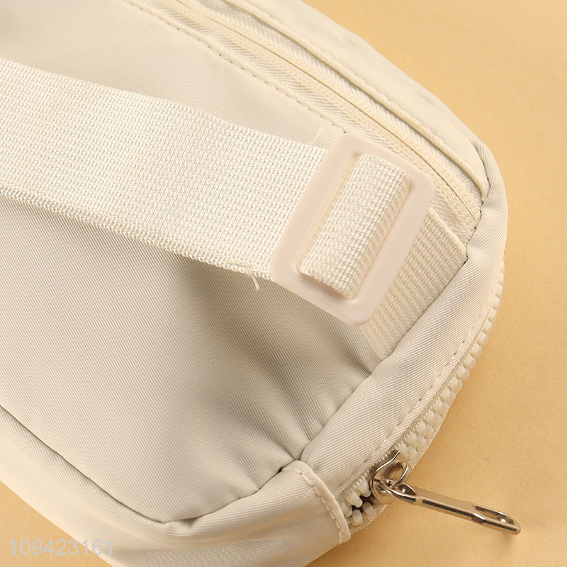 China wholesale fashion white lightweight waist bag