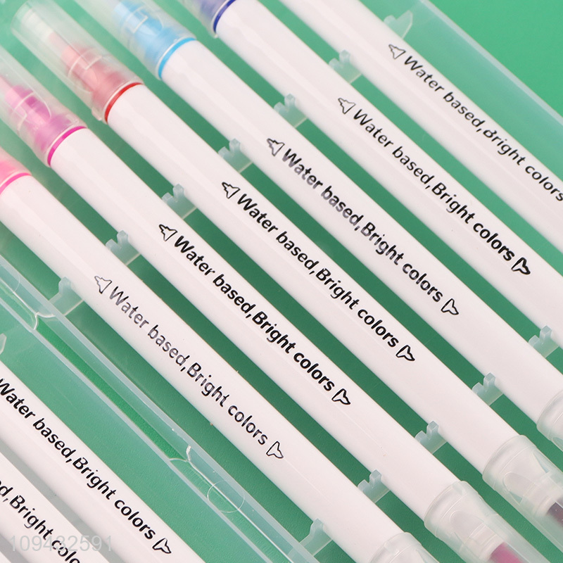 Factory direct sale school office dual soft tip marker pen wholesale