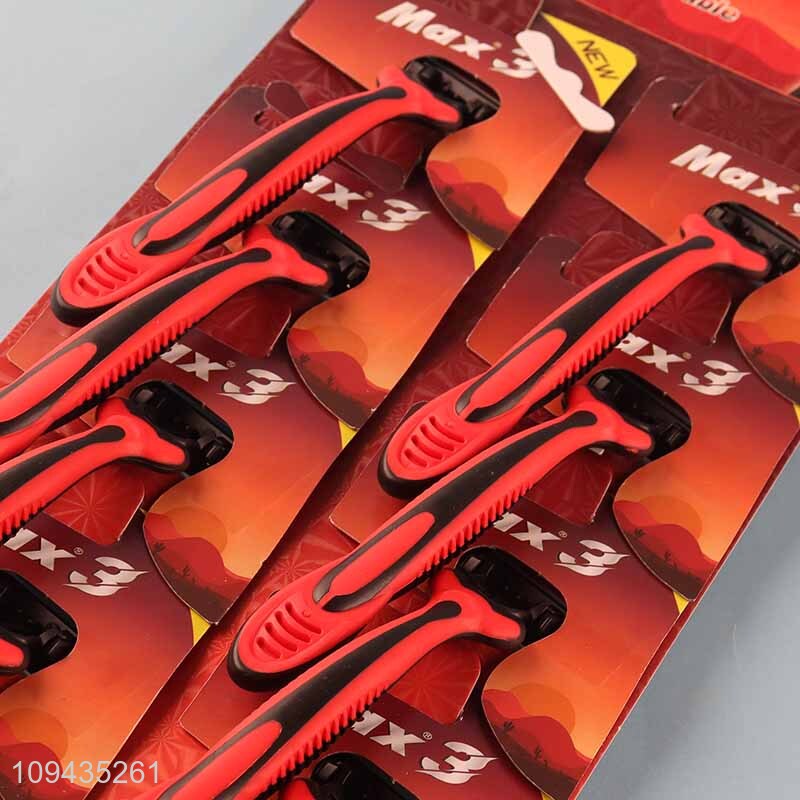 Good Quality Rubber Grip Handle Manual Razor