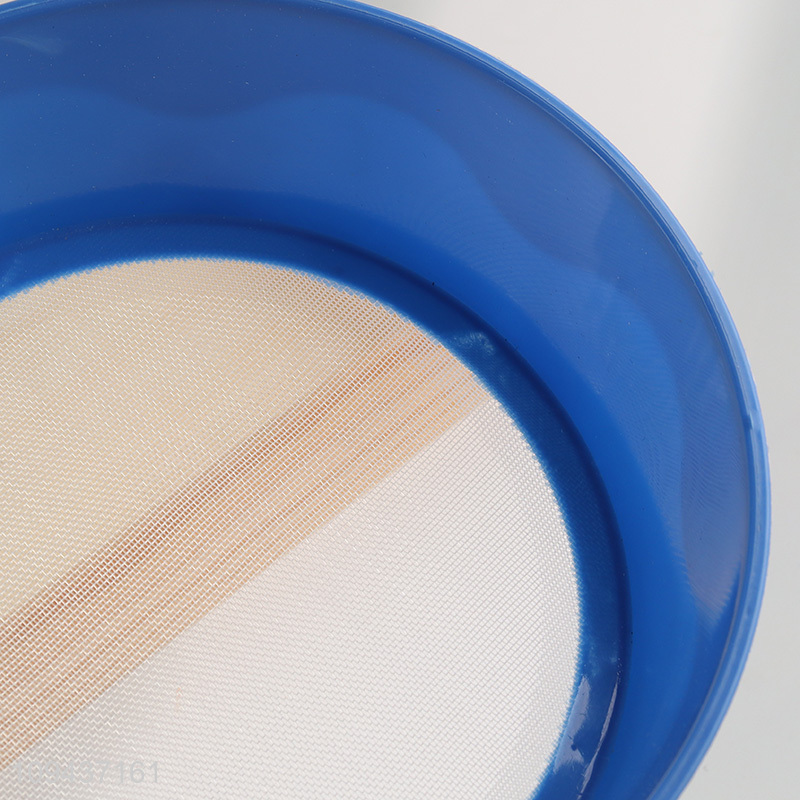 Best selling plastic long handle fine mesh kitchen strainer