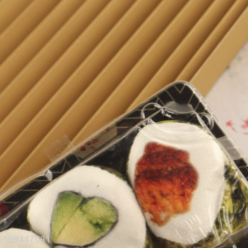 Best quality sushi shaped squeaky dog toy set
