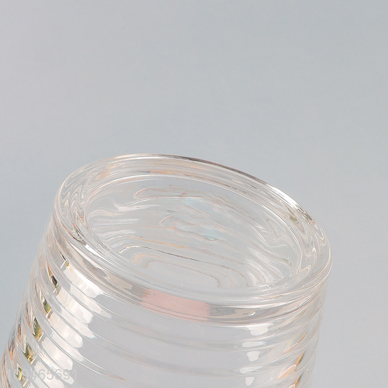 China wholesale clear glass condiment box with lid