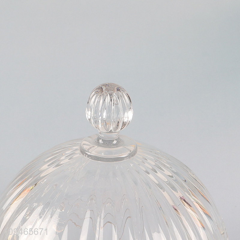 Latest products decorative glass butter lid