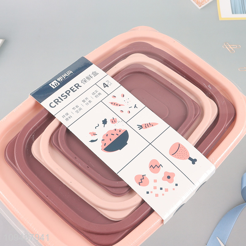 Hot products rectangle 4pcs preservation box set