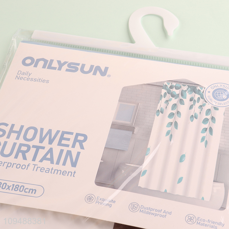 China wholesale waterproof PE shower curtain for home