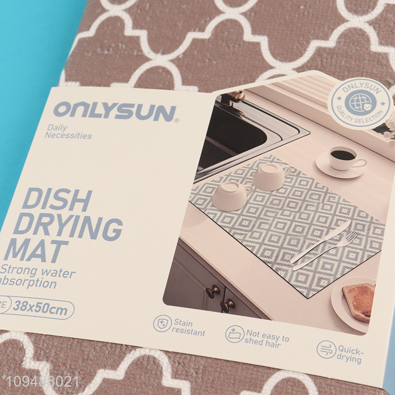 Low price reusable kitchen dish drying mat