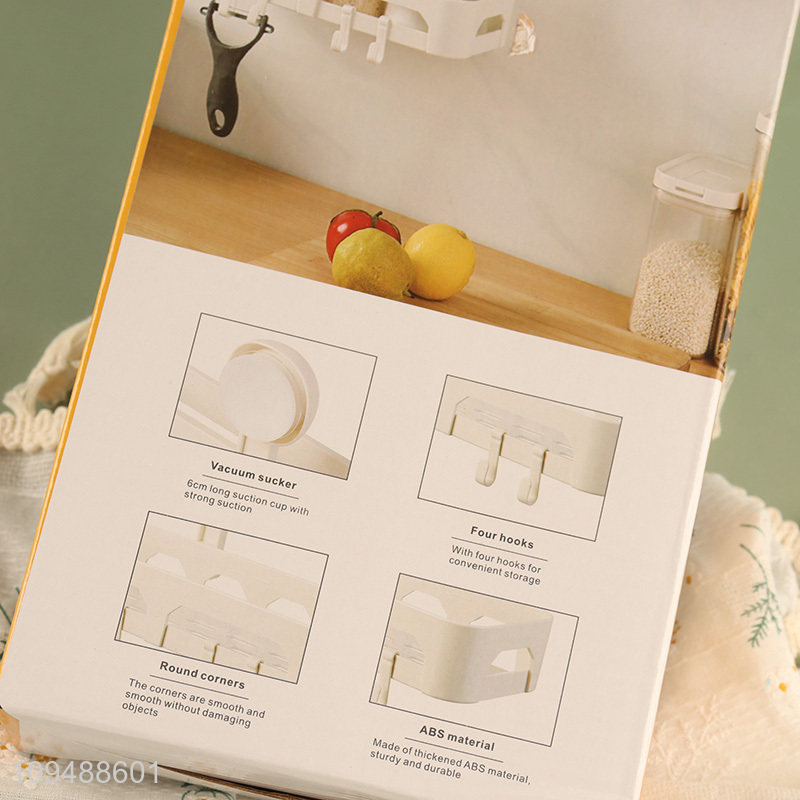 Top products adhesive suction storage rack sucker shelf