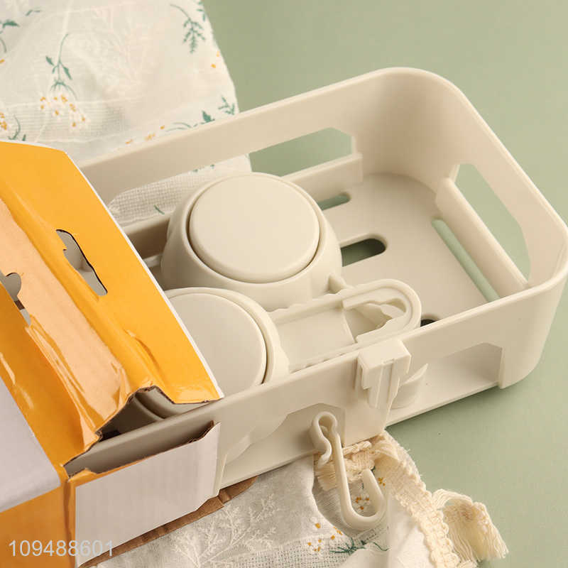 Top products adhesive suction storage rack sucker shelf