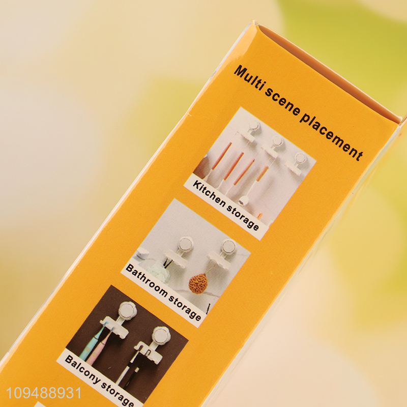Yiwu market suction toothbrush storage rack for bathroom