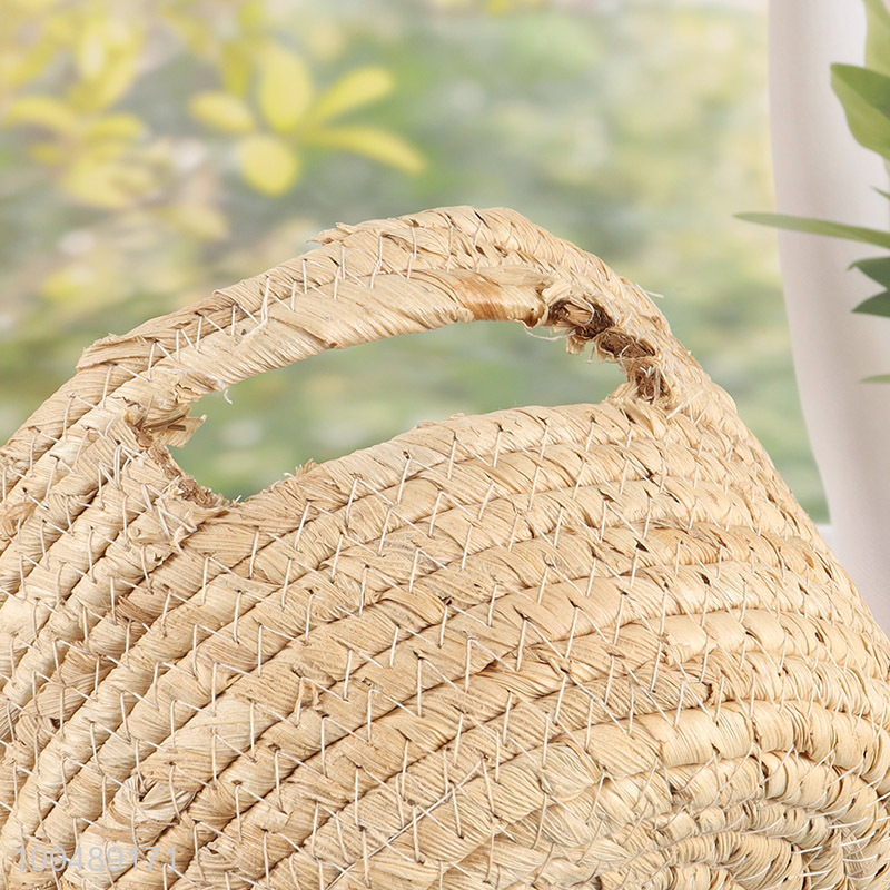 New arrival seagrass storage basket with handle