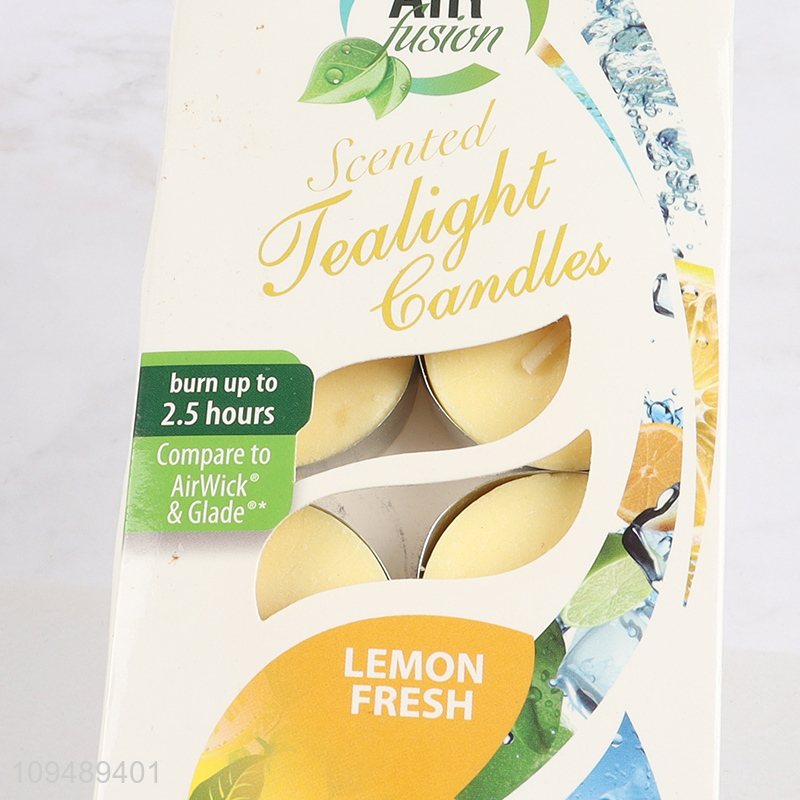 Yiwu market lemon fresh scented tealight candle