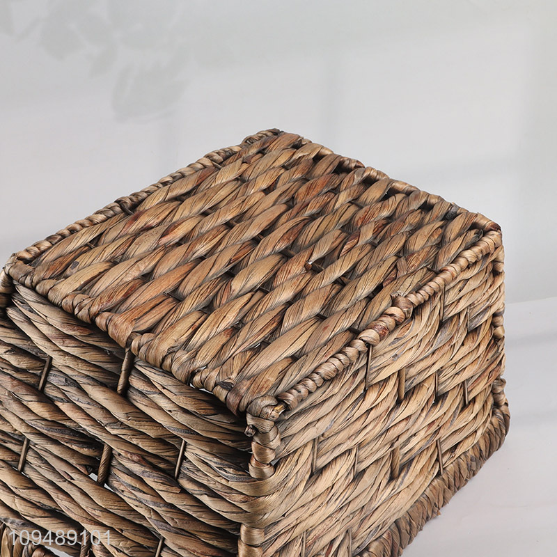 China supplier water hyacinth storage basket with handle