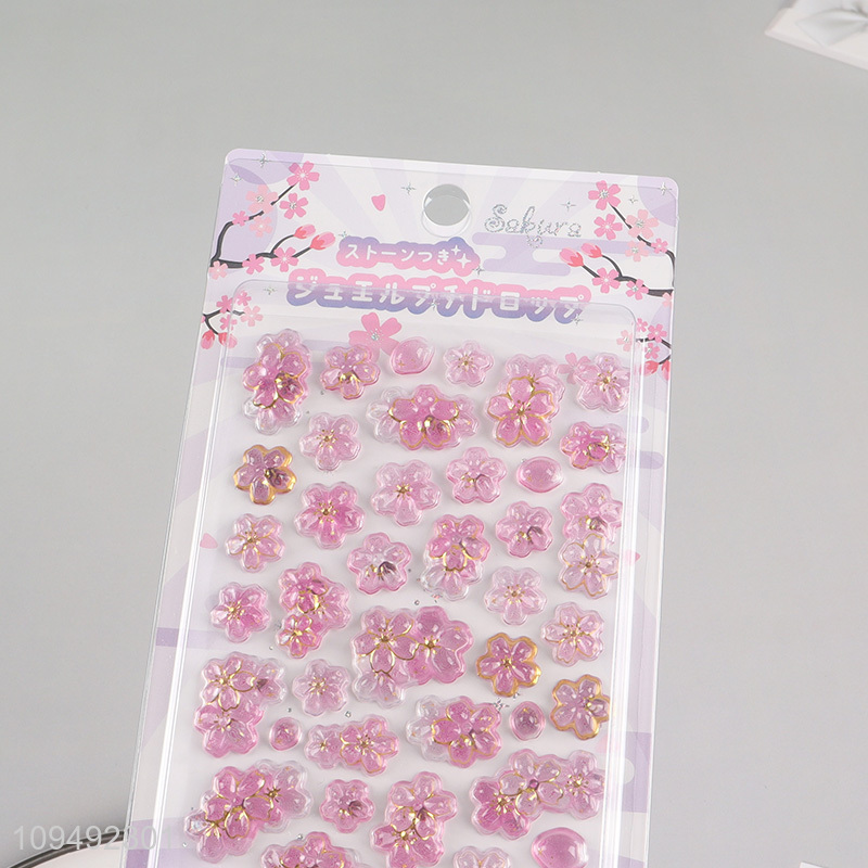 Low price cherry blossom 3D raised decorative sticker