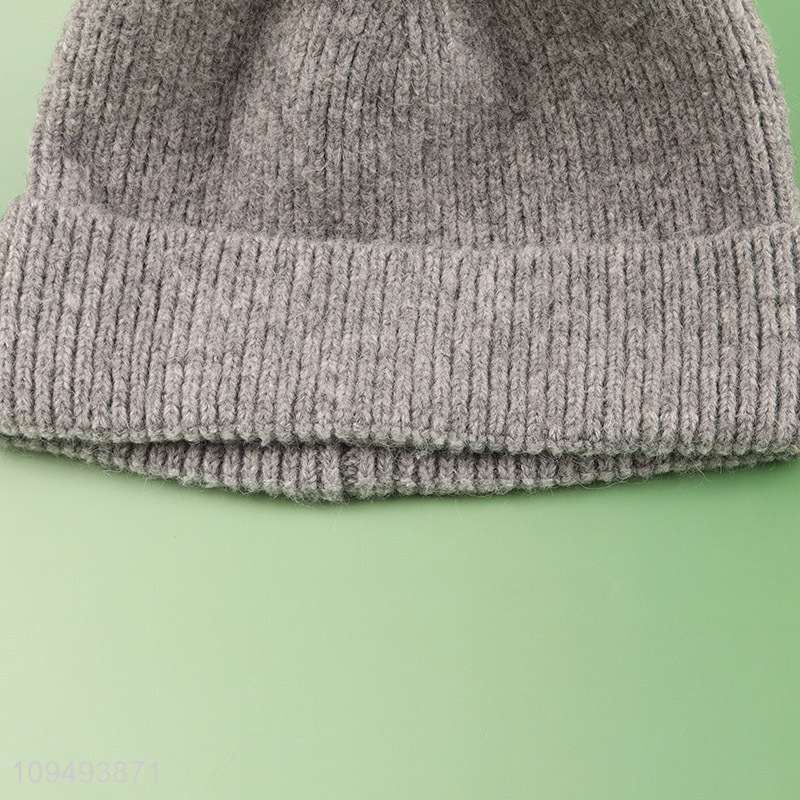 Good quality grey beanies hat winter hat