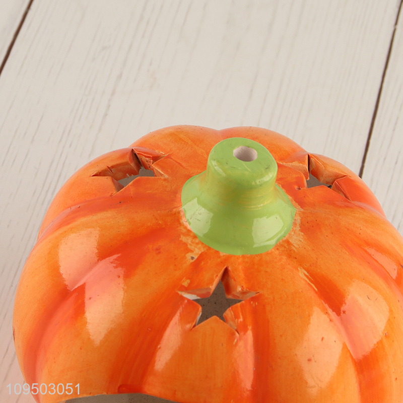 New arrival  pumpkin shape ceramic candle holder