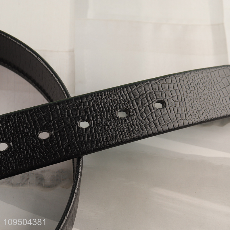 Top selling black fashion leather buckle belt wholesale