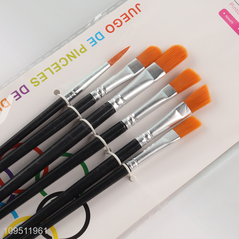 Low price oil painting brush with plastic handle