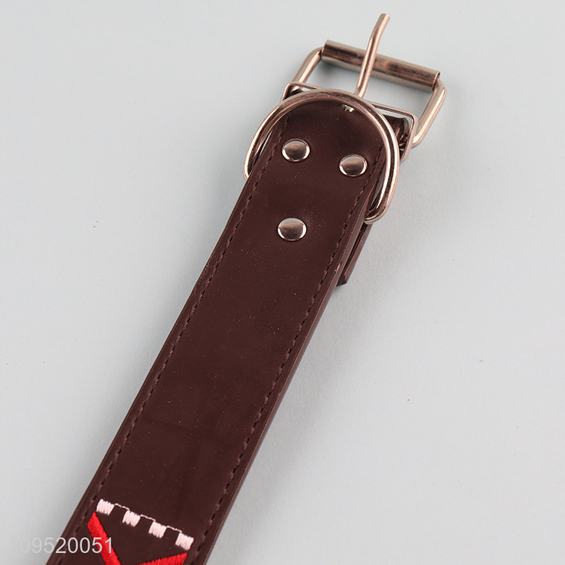New arrival pu pet neck collar for daily walking