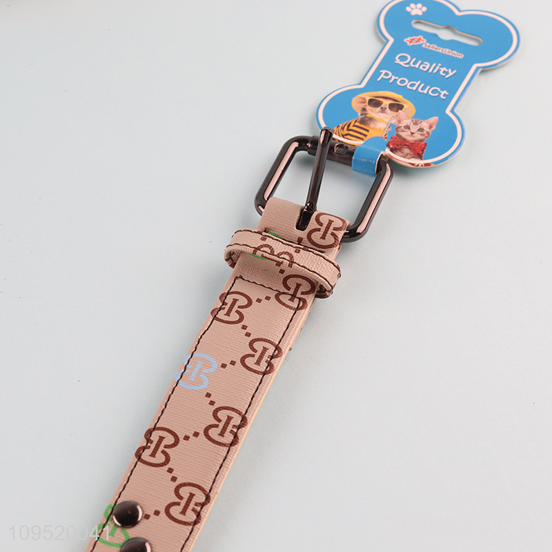 China supplier waterproof pu leather cat dog collar