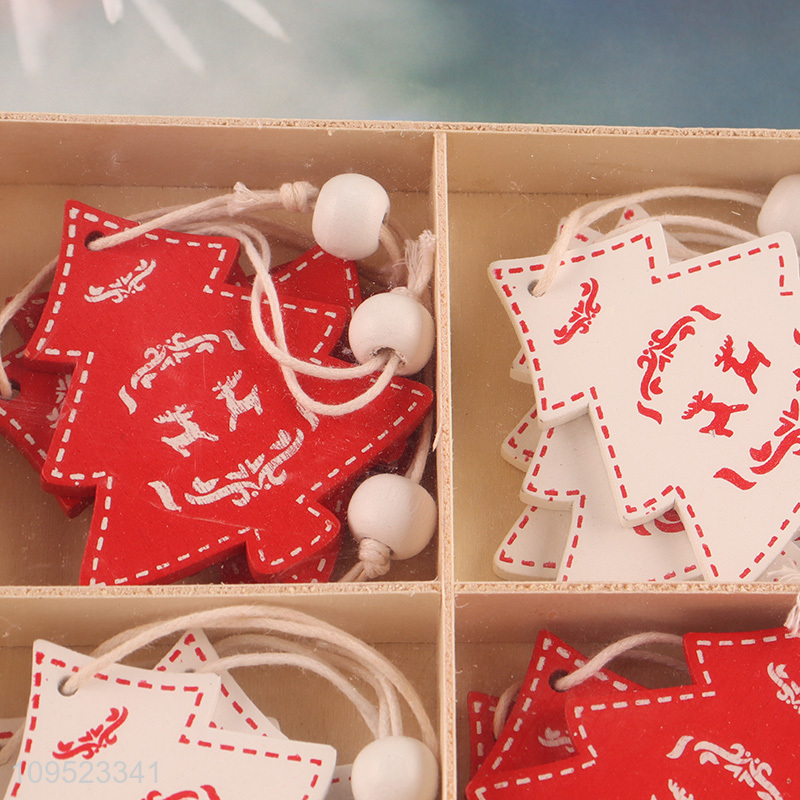 Factory direct sale xmas tree shape christmas hanging ornament