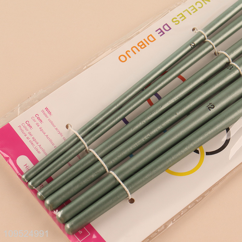 China factory 6pcs reusable art painting brush kit
