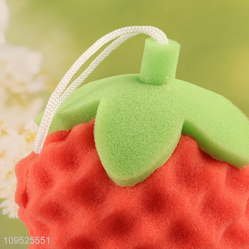 Latest products 3D strawberry bath sponge shower sponge