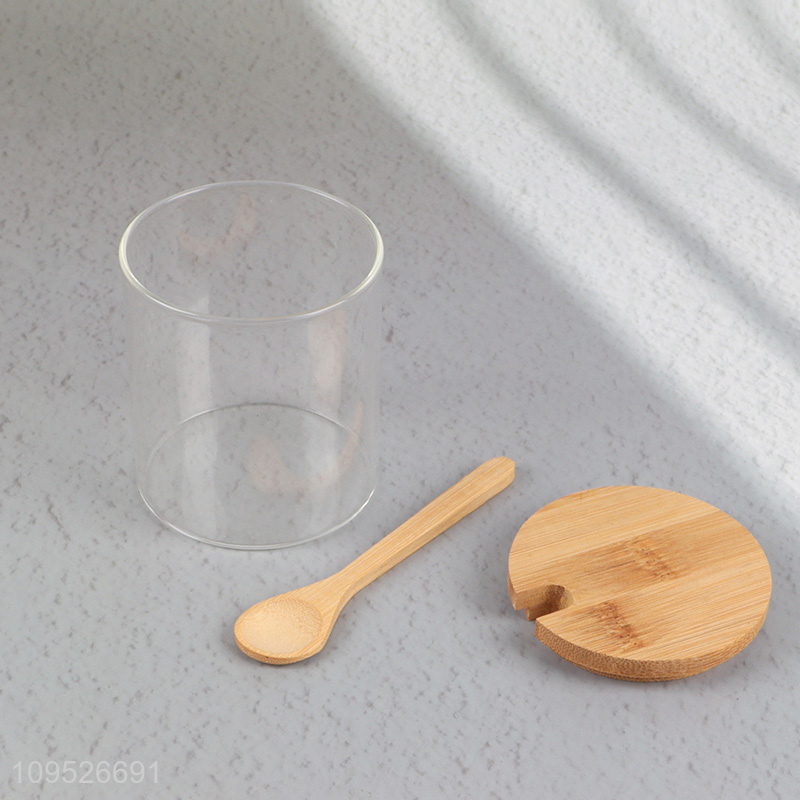 Low price kitchen glass condiment bottle set