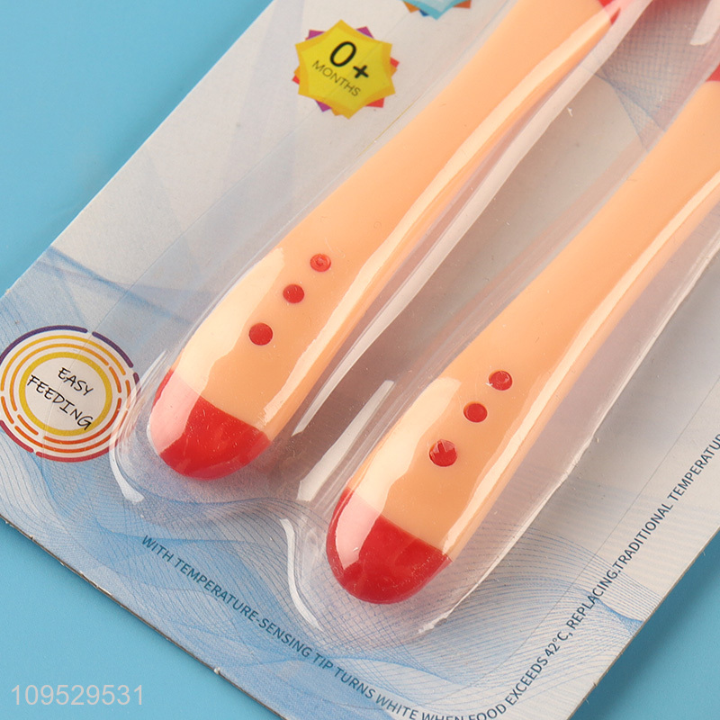 Heat Sensitive Silicone Soft Spoon Fork Set
