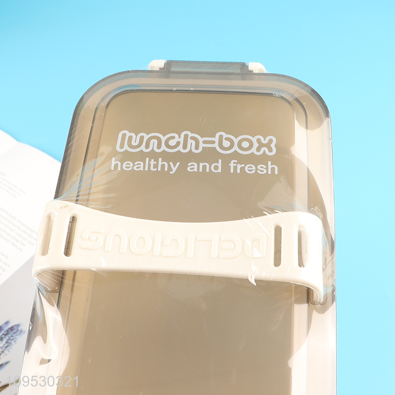 Top products double-layer portable lunch box with spoon and fork