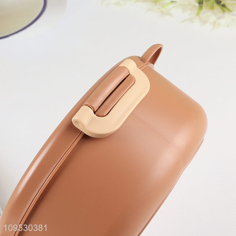 Latest products 1000ml bear round lunch box with spoon and fork