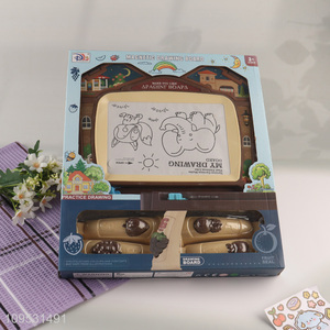 Hot sale house magnetic drawing board table for kids