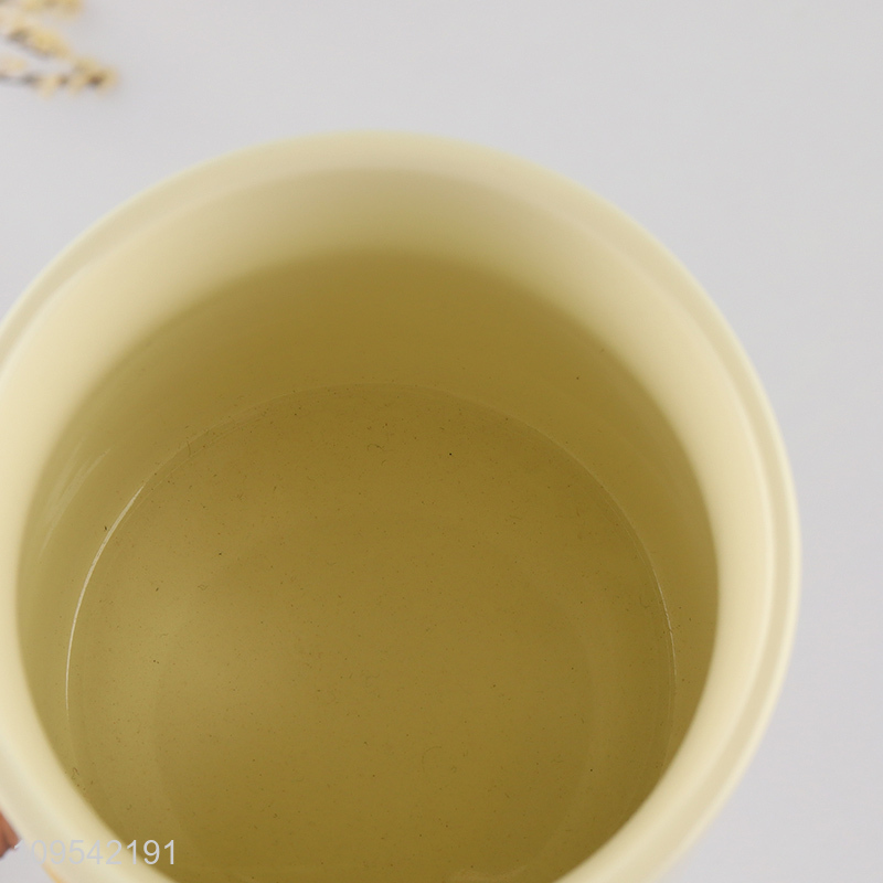 Wholesale cartoon ceramic water cup with straw