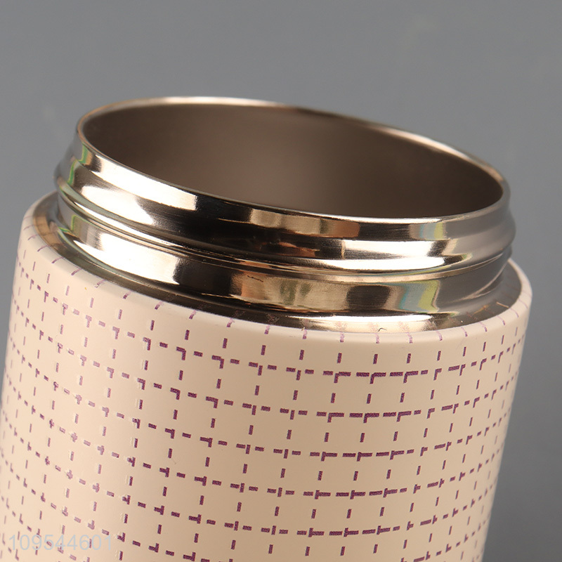Custom 500Ml Plaid Pattern Dual Drink Insulated Water Bottle