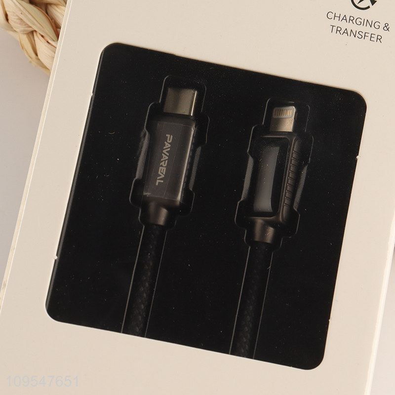 Good sale 30w zinc alloy nylon braided fast charging data cable