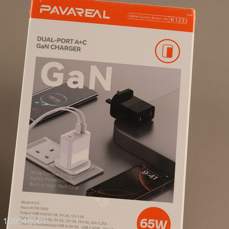Hot products 65w dual-port A+C fast charger